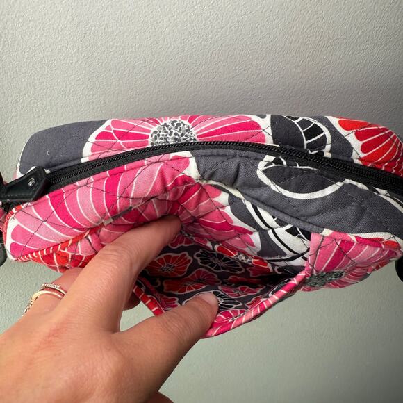 Vera Bradley Cherry Blossom Floral Print Cotton Crossbody Bag Purse - Picture 3 of 9